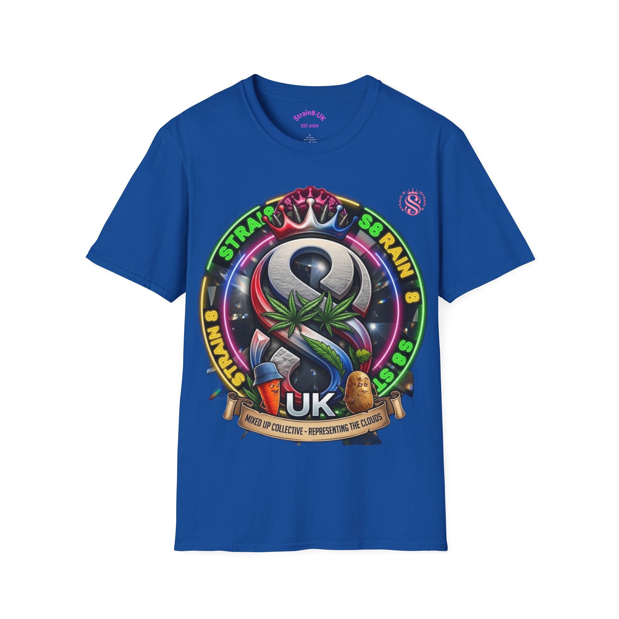 Strain8-UK Ted&Fred Special UK Logo T-Shirt — Cannabis Emblem Graphic Tee