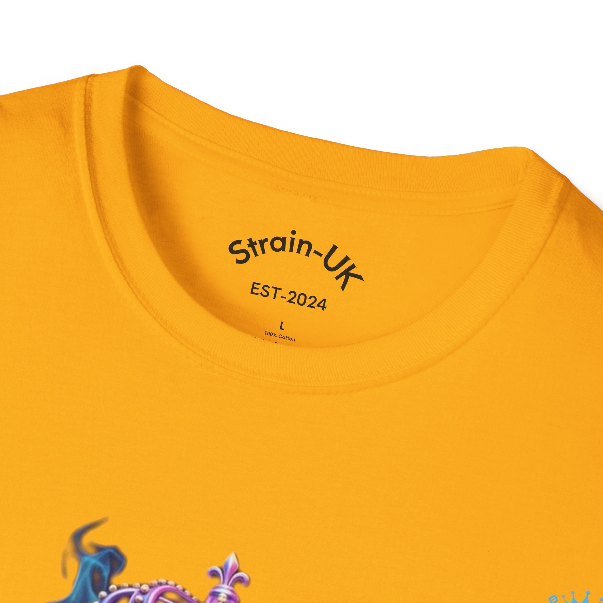 Strain8-UK T-Shirt — Vibrant Floral Design With Original Logo Graphic Tee
