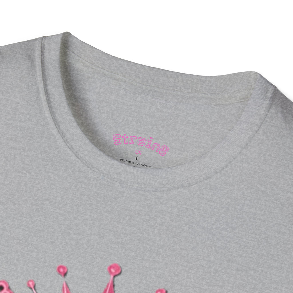 Strain8-UK logo/mixed Cannabis Crown T-Shirt — Train & Treat Floral Weed Graphic Tee