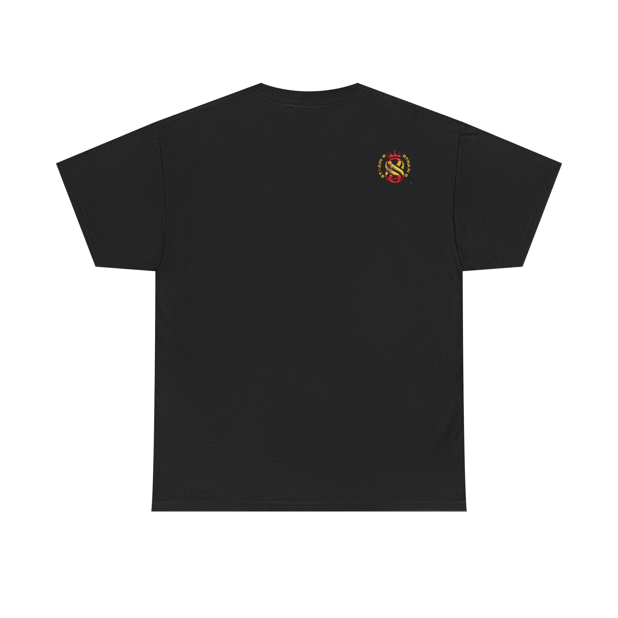 Strain8-UK Dreams 2024 St george cross & spanish flag original logo Tee — Graphic Band Tour Style T‑Shirt