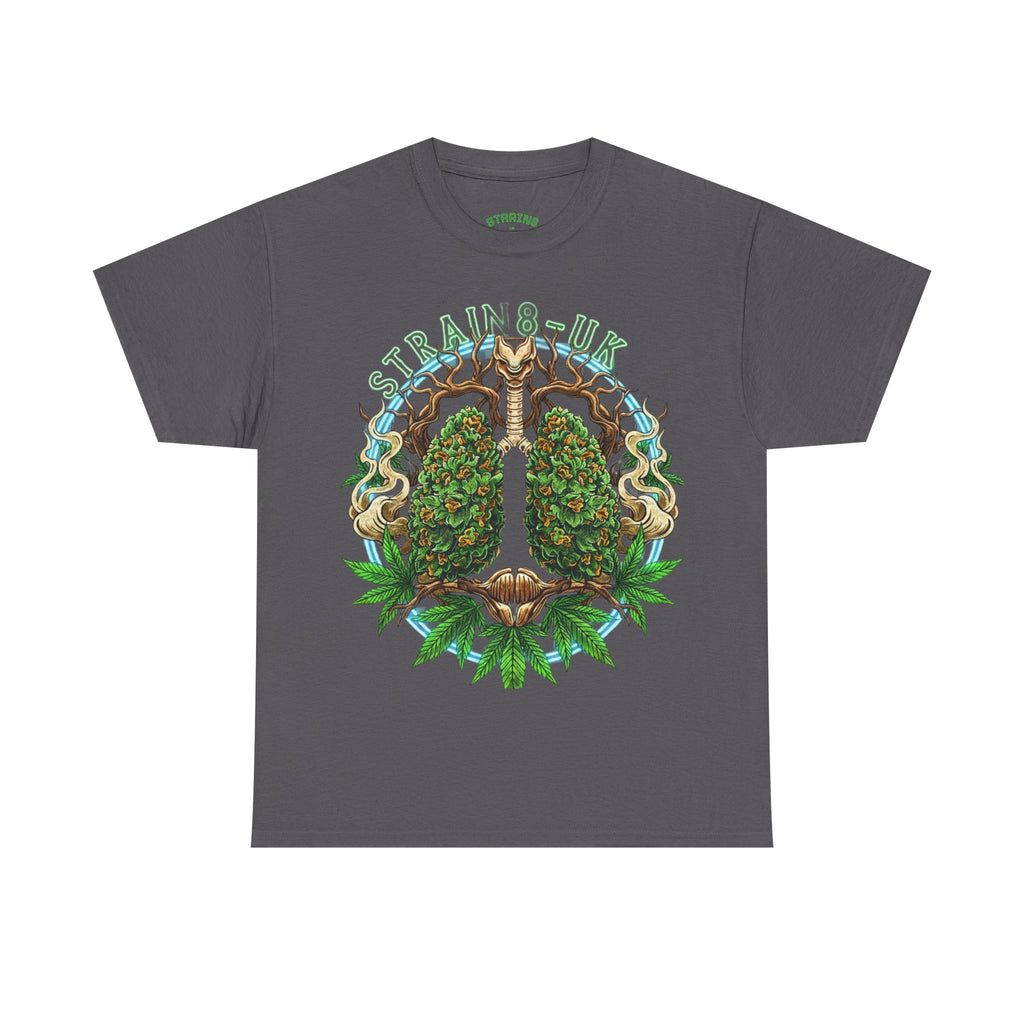 Strain8-UK Weed Lungs Cannabis Art T-Shirt