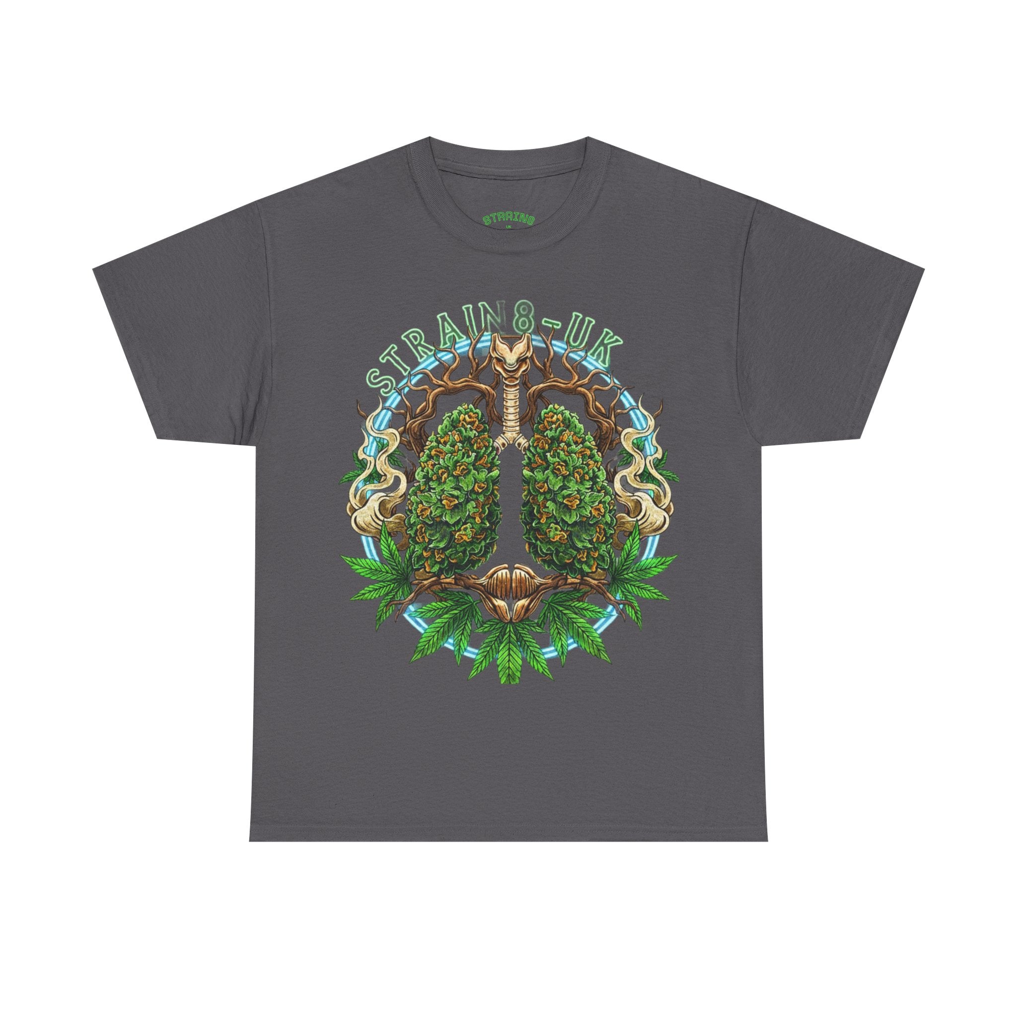 Strain8-UK Weed Lungs Cannabis Art T-Shirt