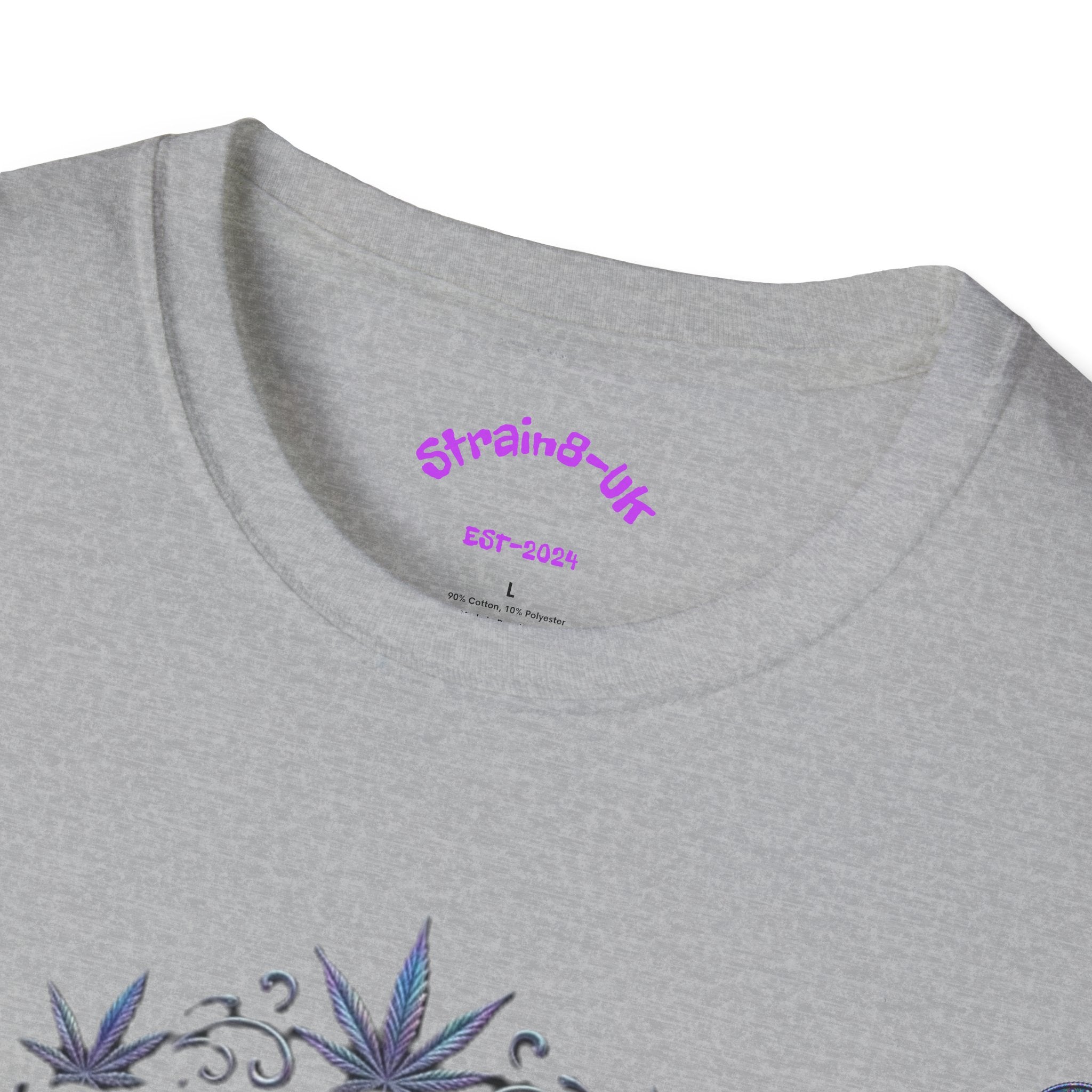Strain8-UK Supreme Sativa Graphic T‑Shirt — "The Highest Grade" Psychedelic Logo Tee