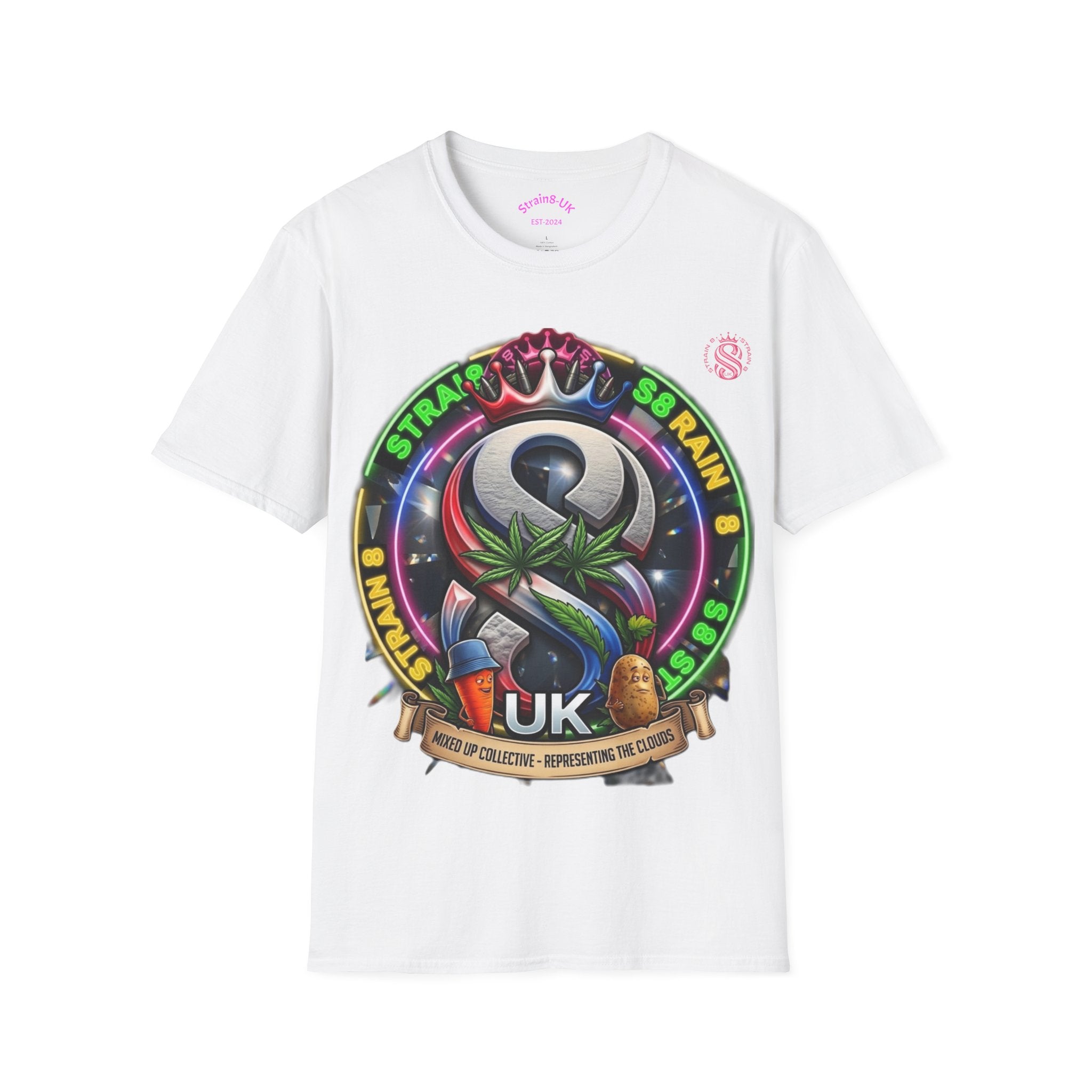 Strain8-UK Ted&Fred Special UK Logo T-Shirt — Cannabis Emblem Graphic Tee