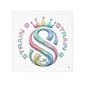 Pastel Strain8-UK Crown Logo Face Towel — "Strain 8 UK" Soft Decorative Washcloth