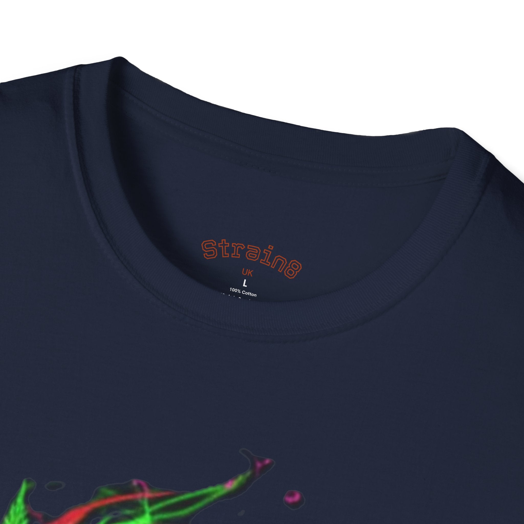 Strain8-UK Chocolate Brown Monogram T‑Shirt — Green Vines Rustic Letter S8 Graphic Tee