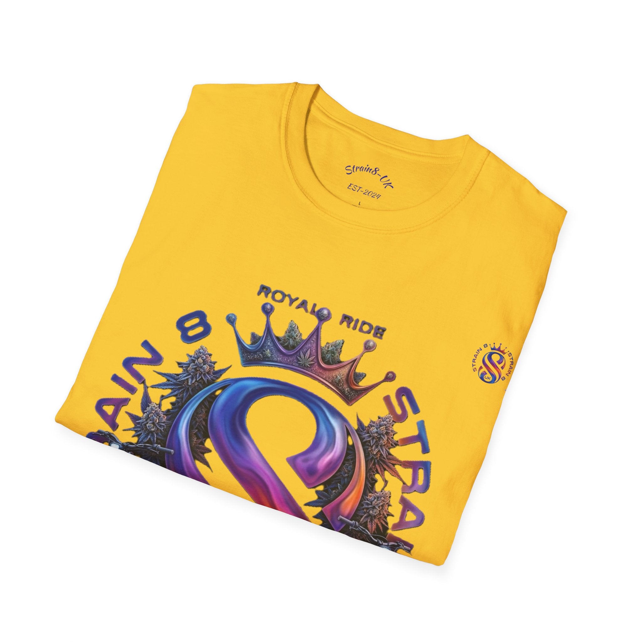 Royal Strain8-UK  Graphic T-Shirt — Bold Crowned "S8-UK" E-Bike Logo Tee