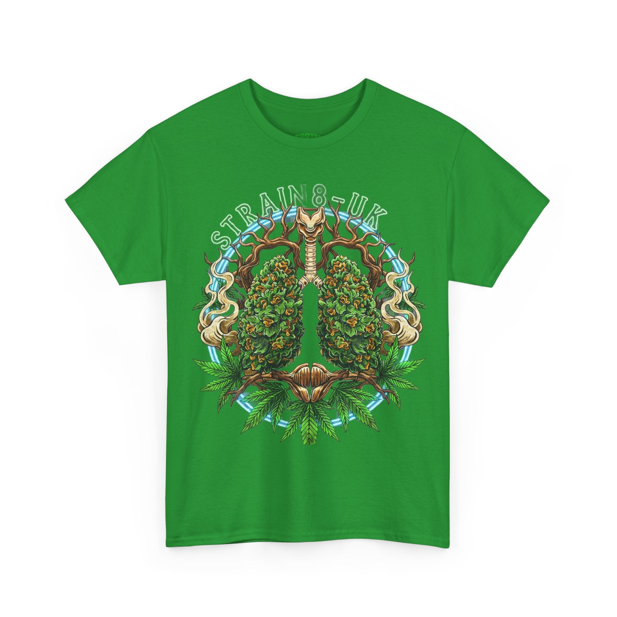 Strain8-UK Weed Lungs Cannabis Art T-Shirt