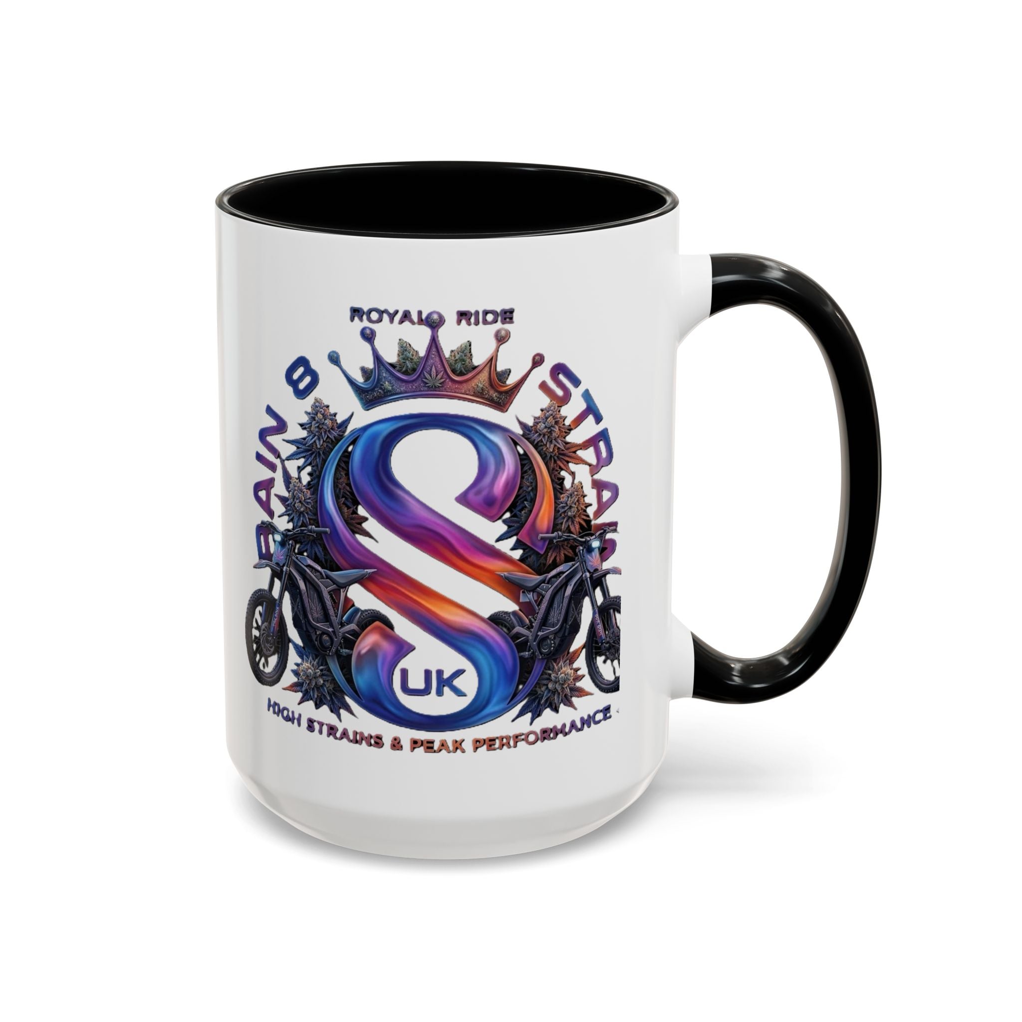 Royal Ride Strain8-UK Accent Coffee Mug – E-Bike Logo 11/15oz