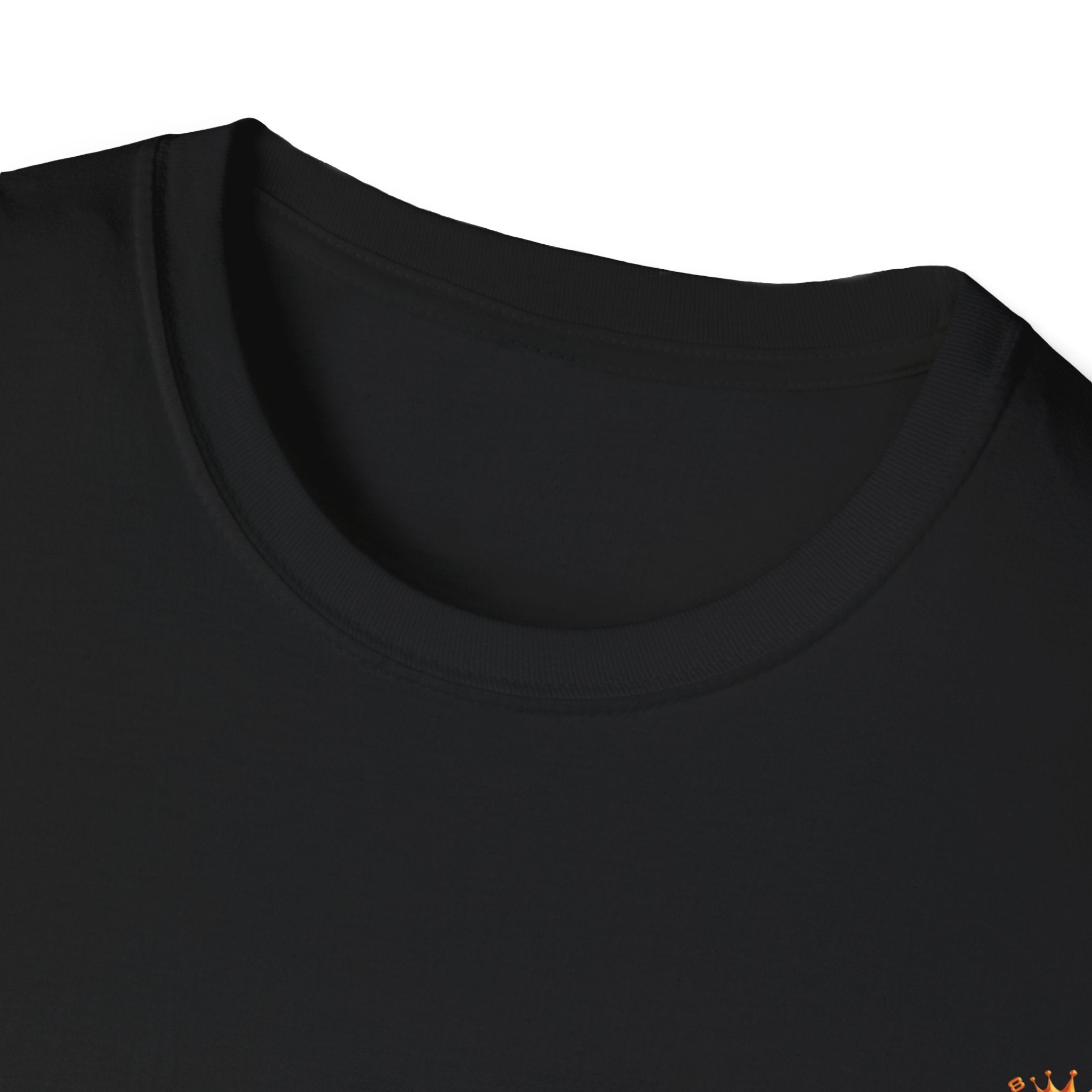 Strain8-UK metallic orange Royal Strain8-UK Emblem T‑Shirt — Crowned Strain8-UK Logo Graphic Tee