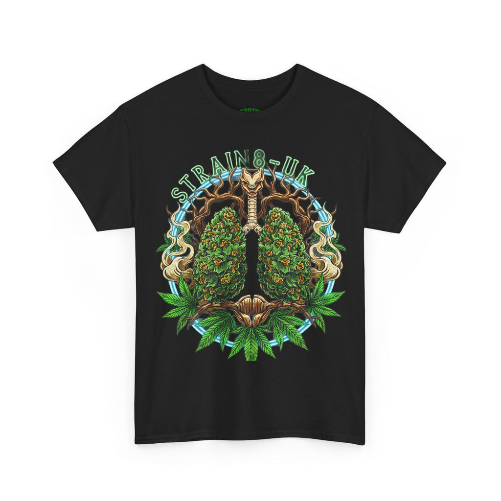Strain8-UK Weed Lungs Cannabis Art T-Shirt