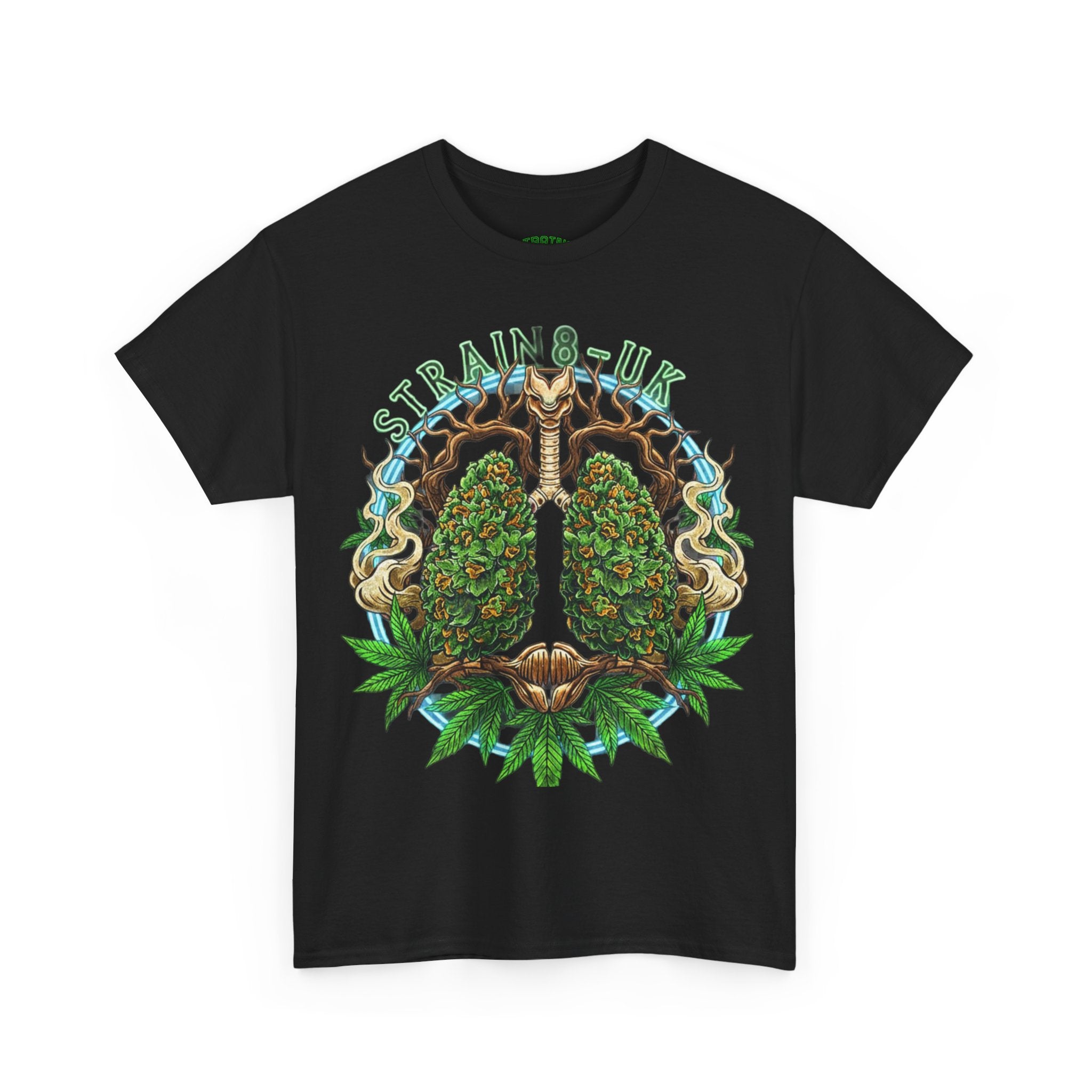 Strain8-UK Weed Lungs Cannabis Art T-Shirt