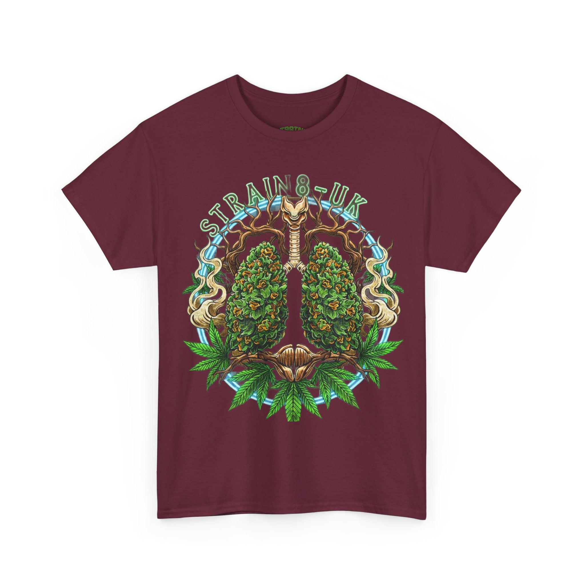 Strain8-UK Weed Lungs Cannabis Art T-Shirt
