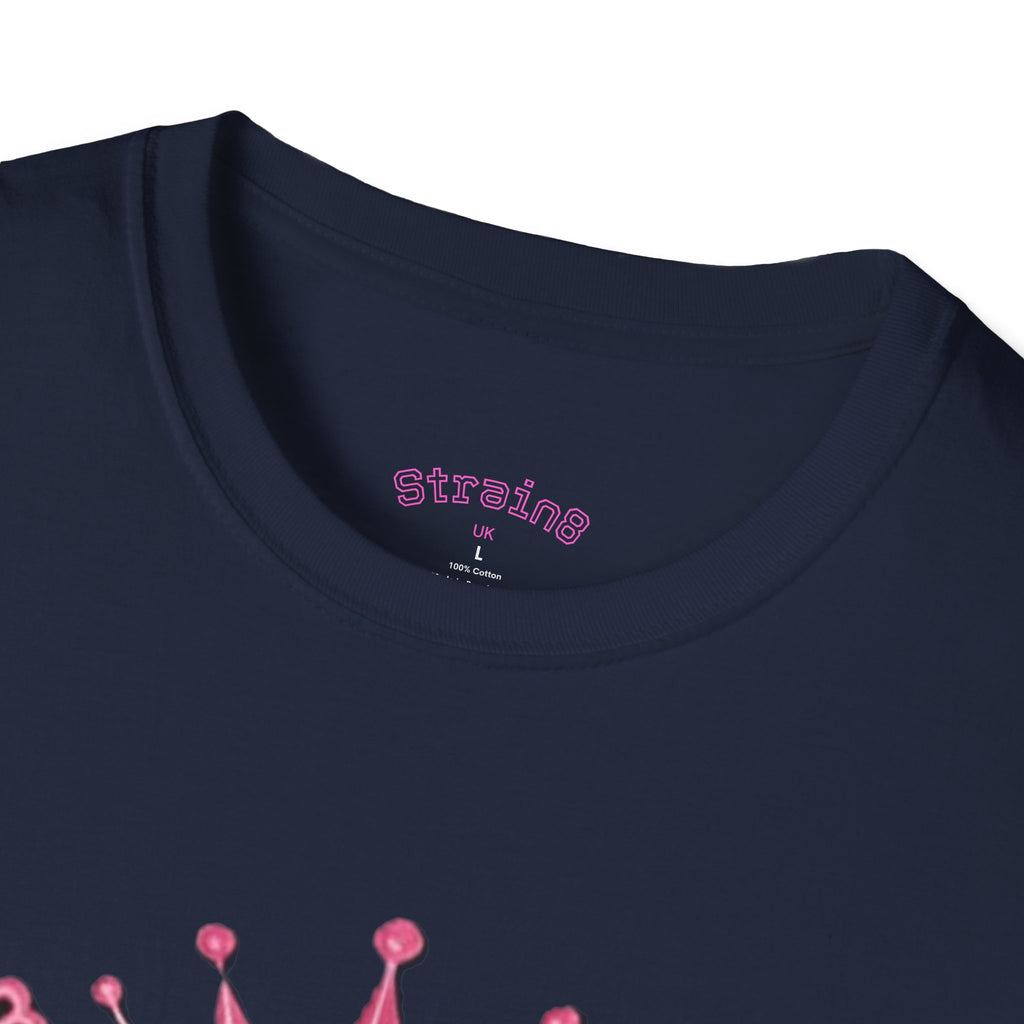 Strain8-UK logo/mixed Cannabis Crown T-Shirt — Train & Treat Floral Weed Graphic Tee