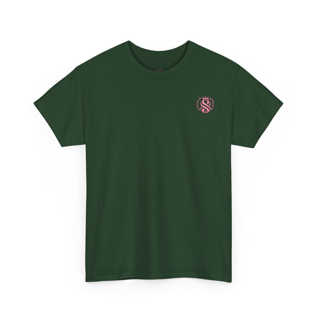 Strain8 Dreams Tee — Bold Pink Logo Graphic T-Shirt