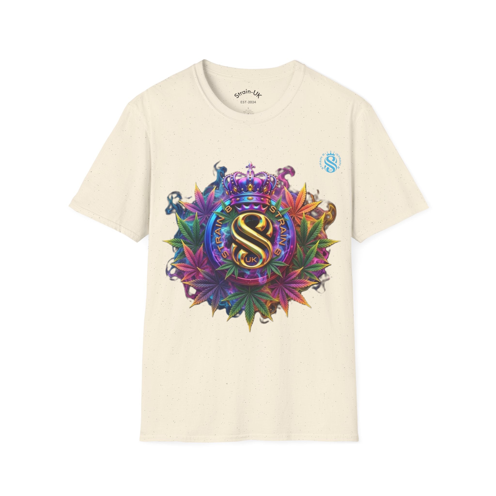 Strain8-UK T-Shirt — Vibrant Floral Design With Original Logo Graphic Tee