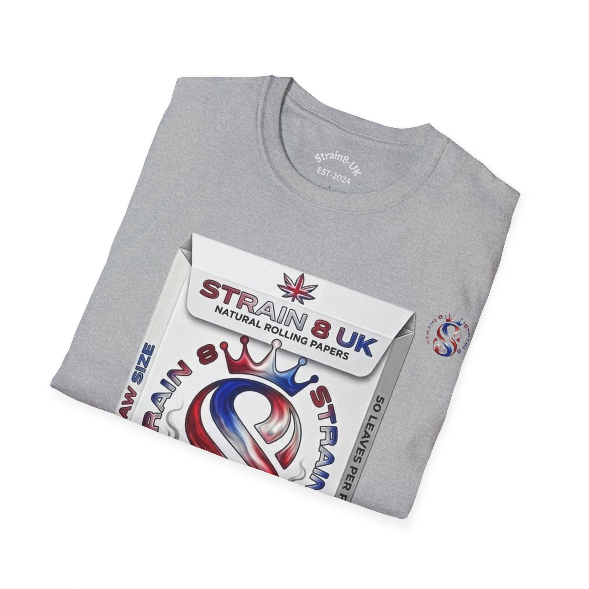 Strain8-UK Rizla box high quality T-Shirt design S8-UK Logo mixed in Tee
