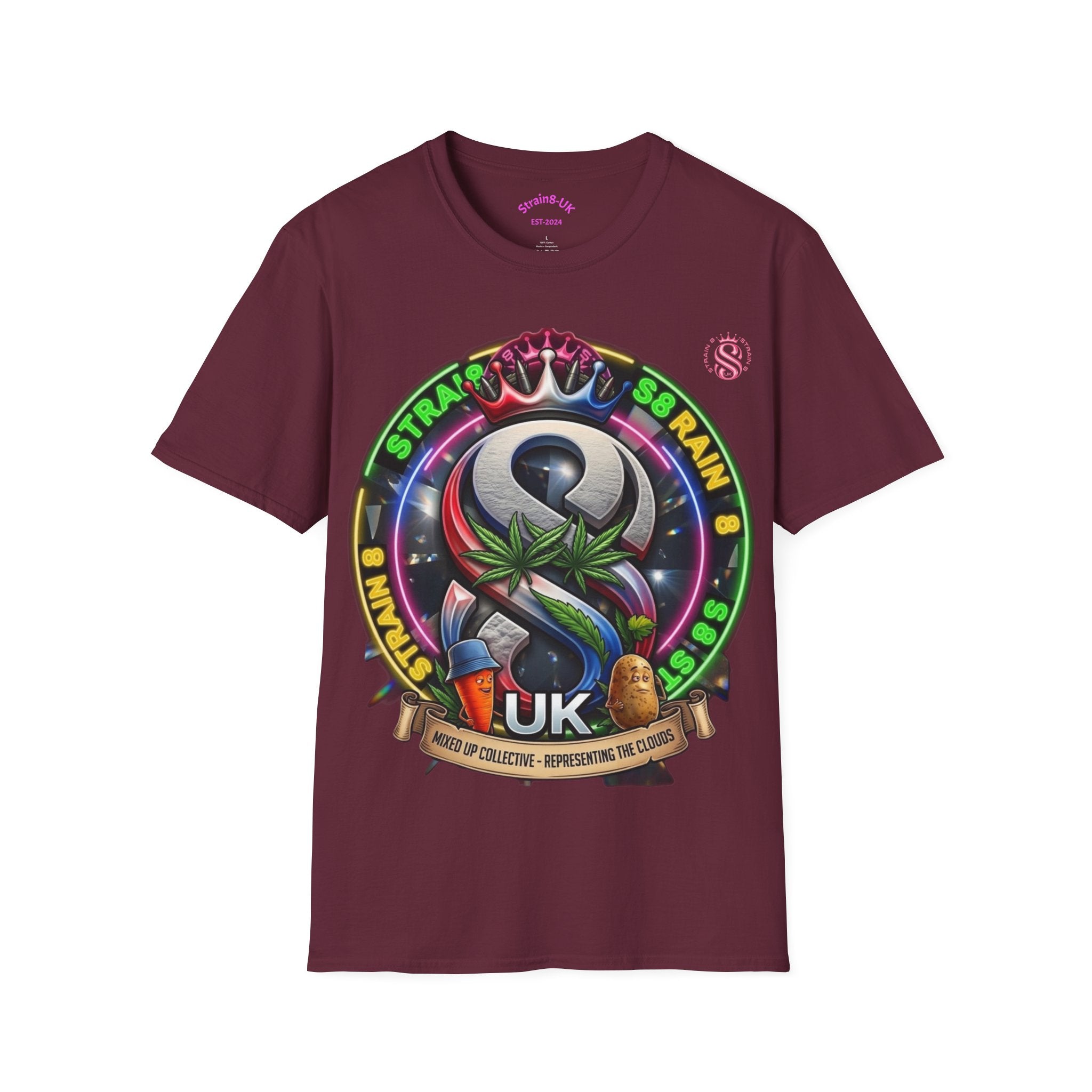 Strain8-UK Ted&Fred Special UK Logo T-Shirt — Cannabis Emblem Graphic Tee