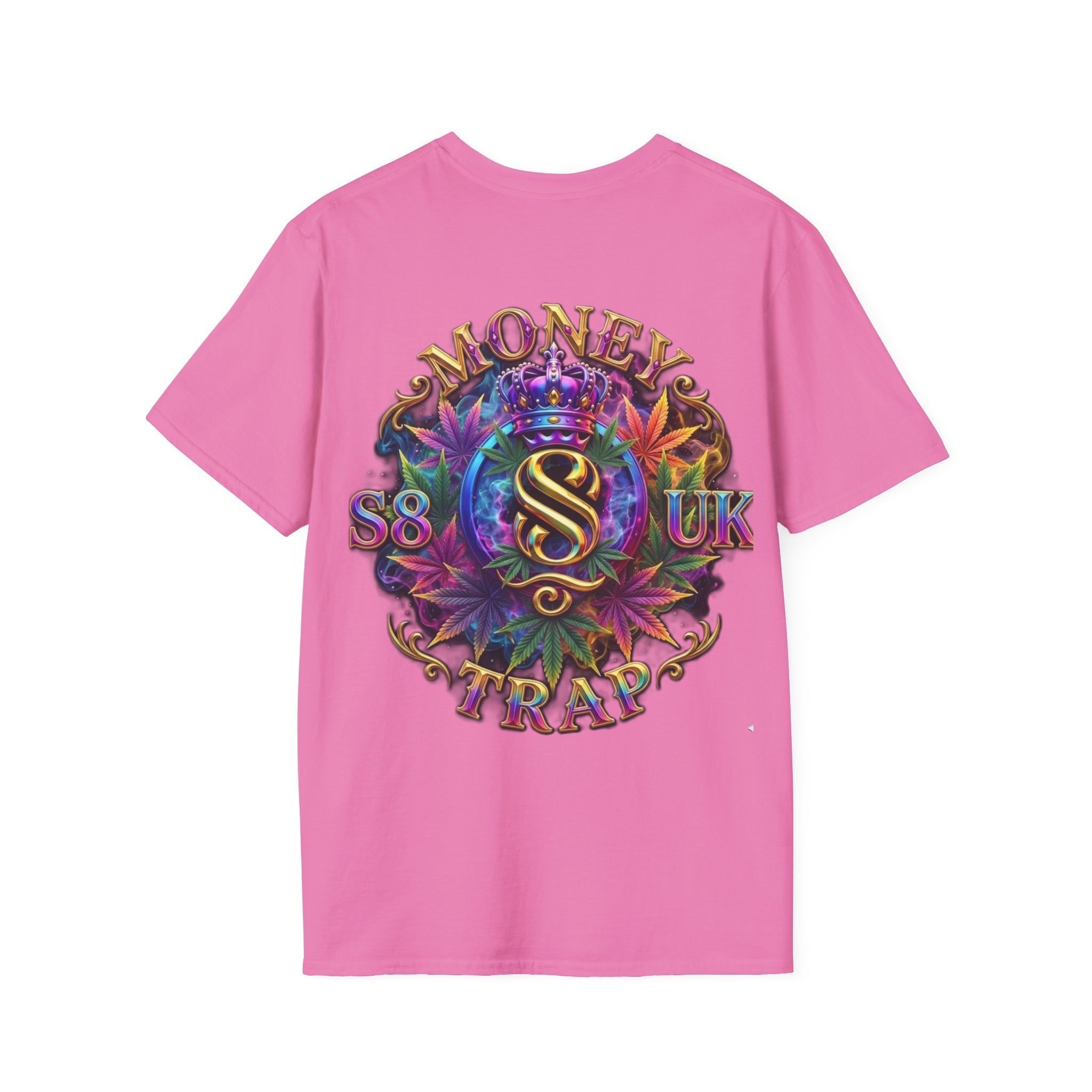 Money Trap Graphic T-Shirt — Crowned 'S8-UK' Logo Stoner/Streetwear