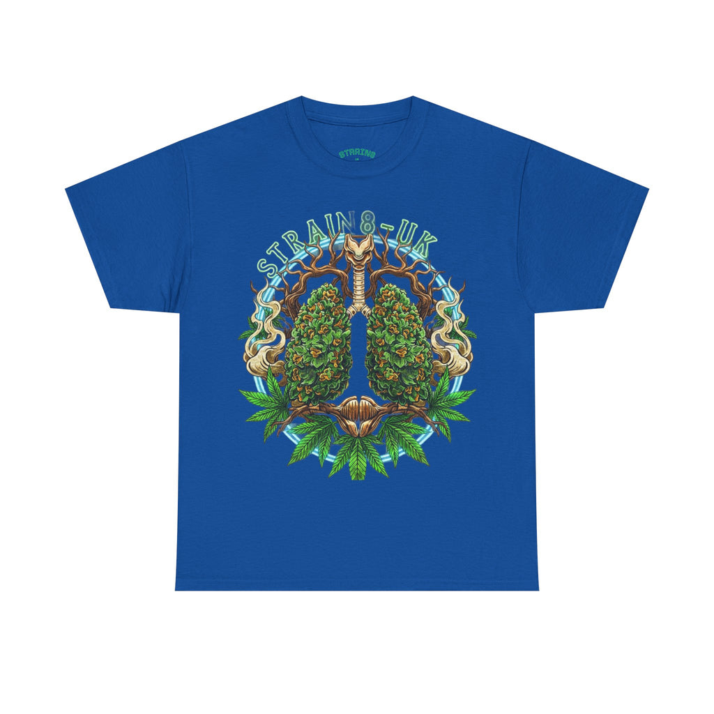 Strain8-UK Weed Lungs Cannabis Art T-Shirt