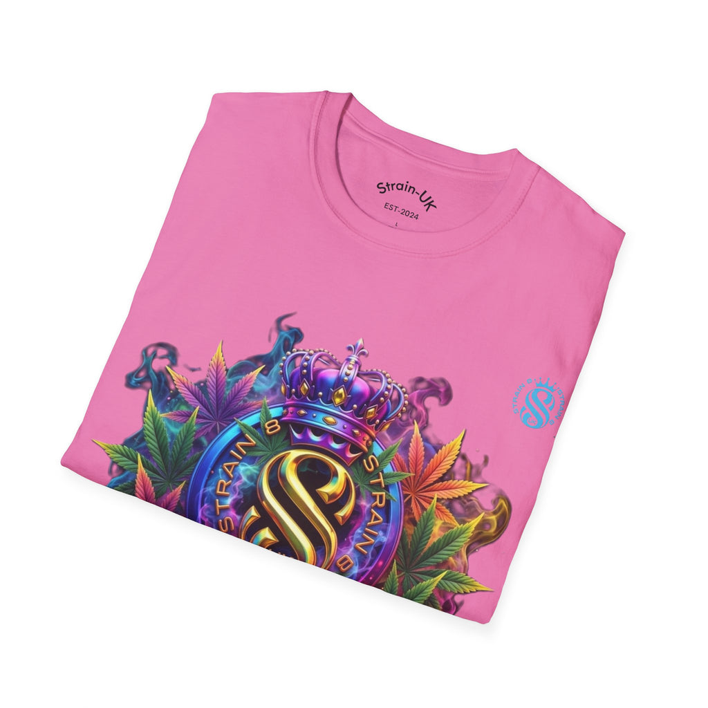 Strain8-UK T-Shirt — Vibrant Floral Design With Original Logo Graphic Tee