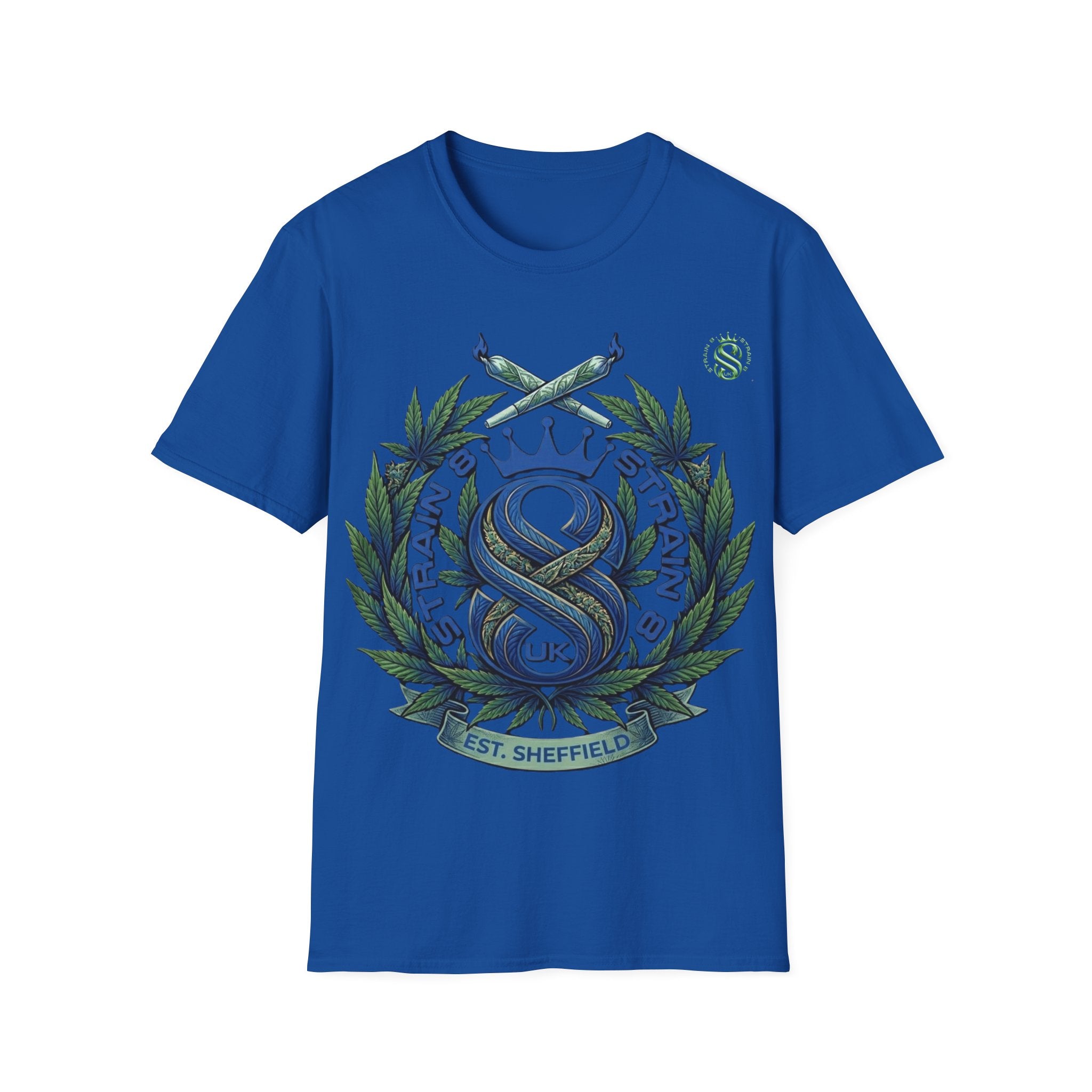 Sheffield Strain8-UK Crest T-Shirt — Vintage Laurel Eloquent Emblem Tee
