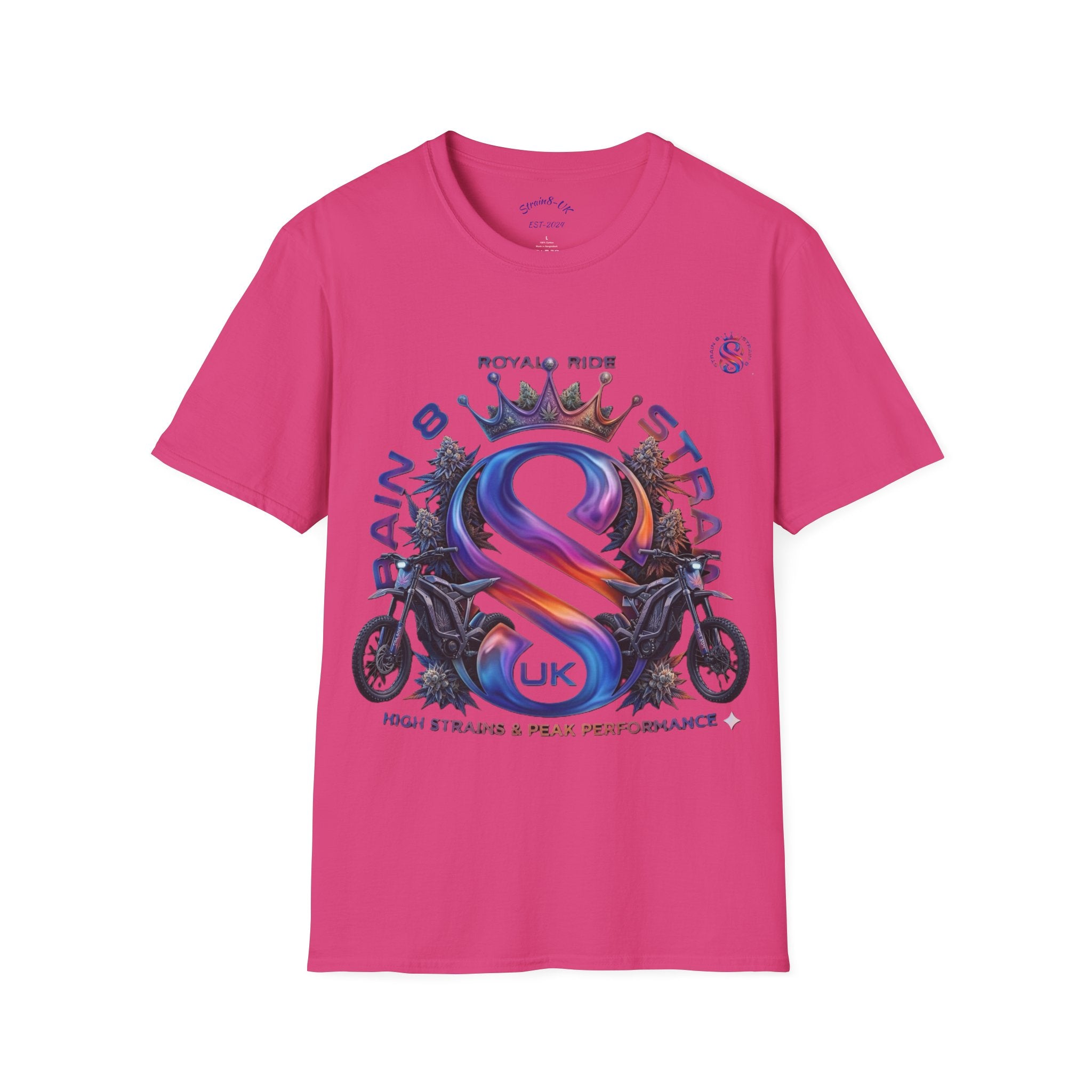 Royal Strain8-UK  Graphic T-Shirt — Bold Crowned "S8-UK" E-Bike Logo Tee
