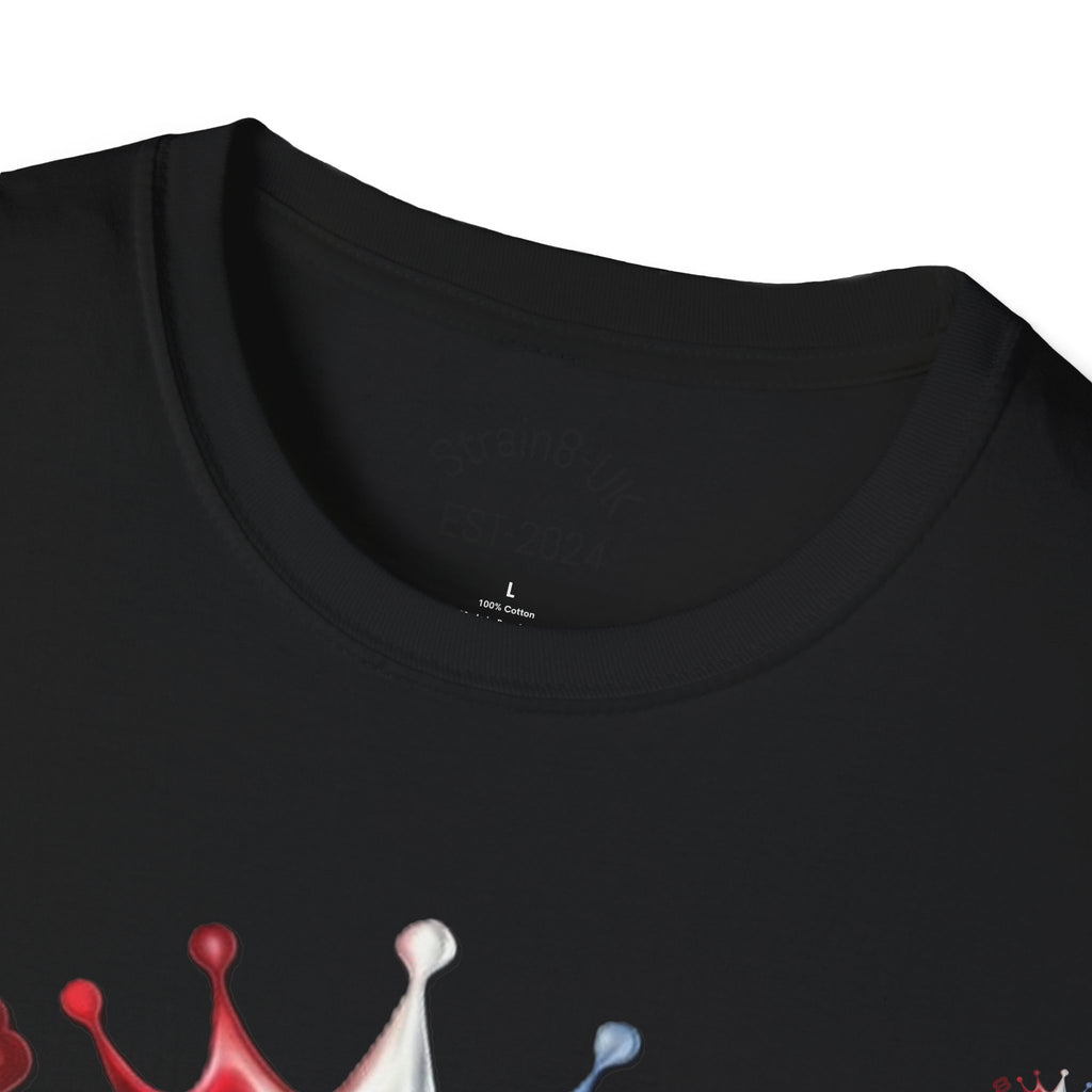 The Royal Strain8-UK T‑Shirt – Cute Cartoon Ted the carrot & Lucy the leak Veggie Characters Tee