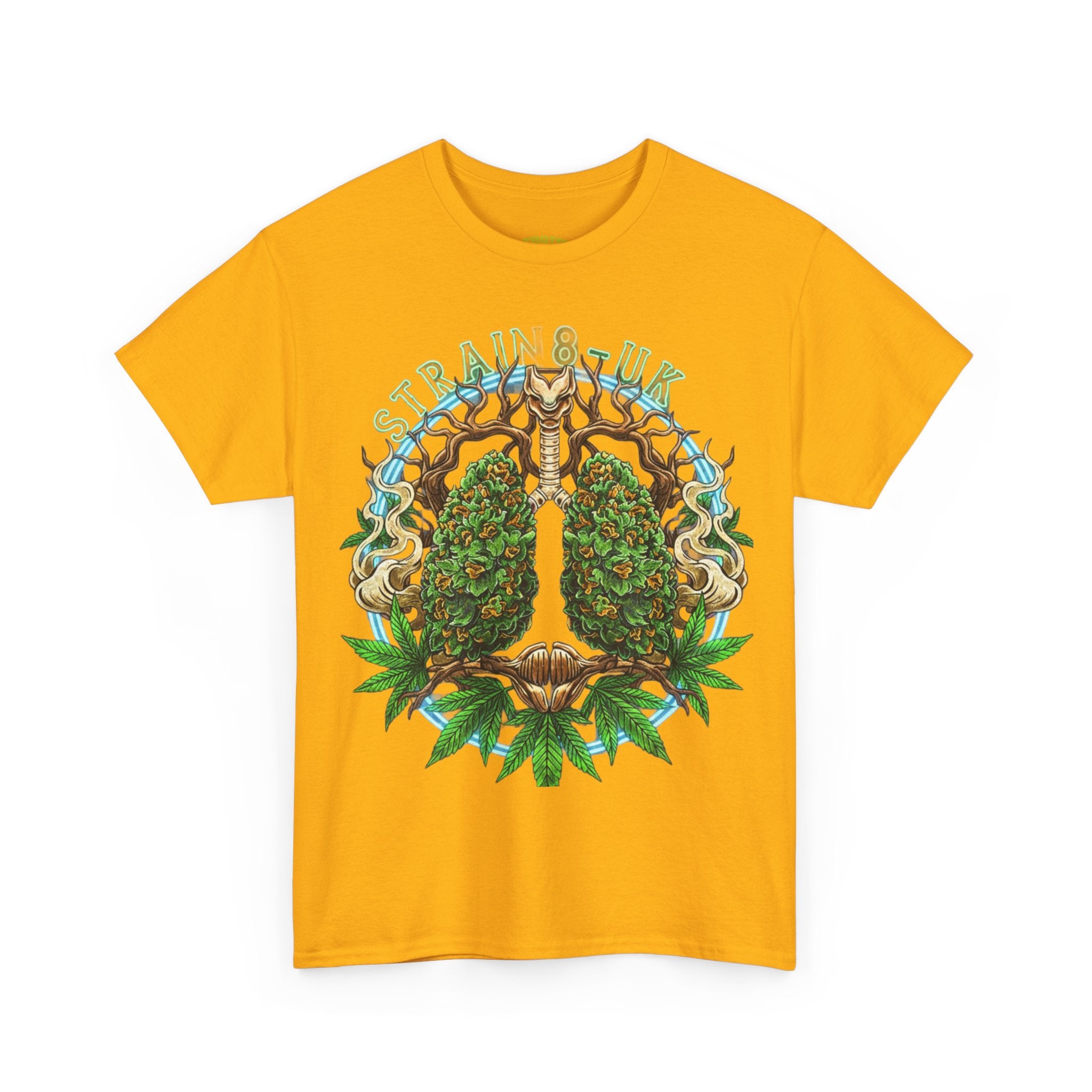 Strain8-UK Weed Lungs Cannabis Art T-Shirt