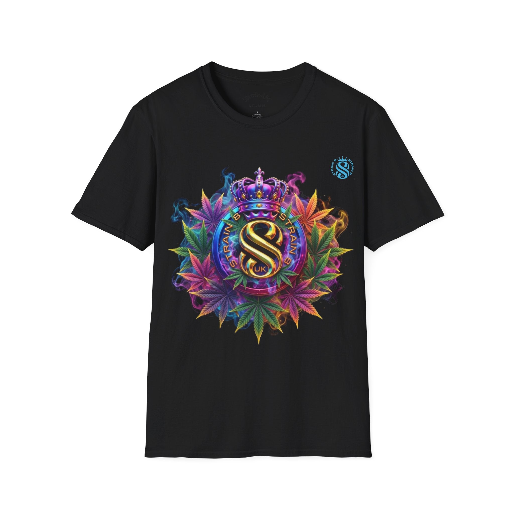 Strain8-UK T-Shirt — Vibrant Floral Design With Original Logo Graphic Tee