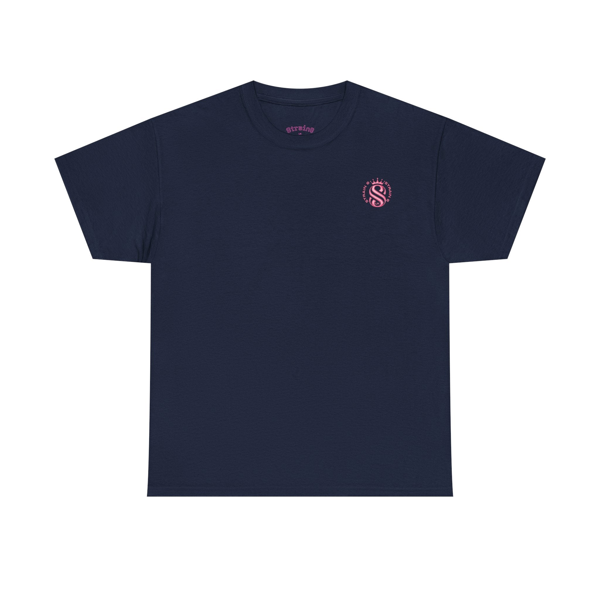 Strain8 Dreams Tee — Bold Pink Logo Graphic T-Shirt
