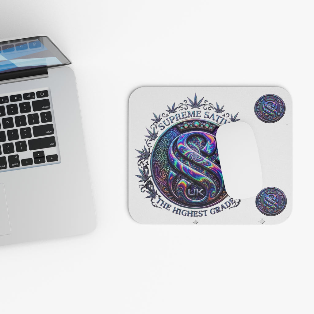 Supreme Strain8-UK  Sativa Holographic Emblem Mouse Pad — 'The Highest Grade'