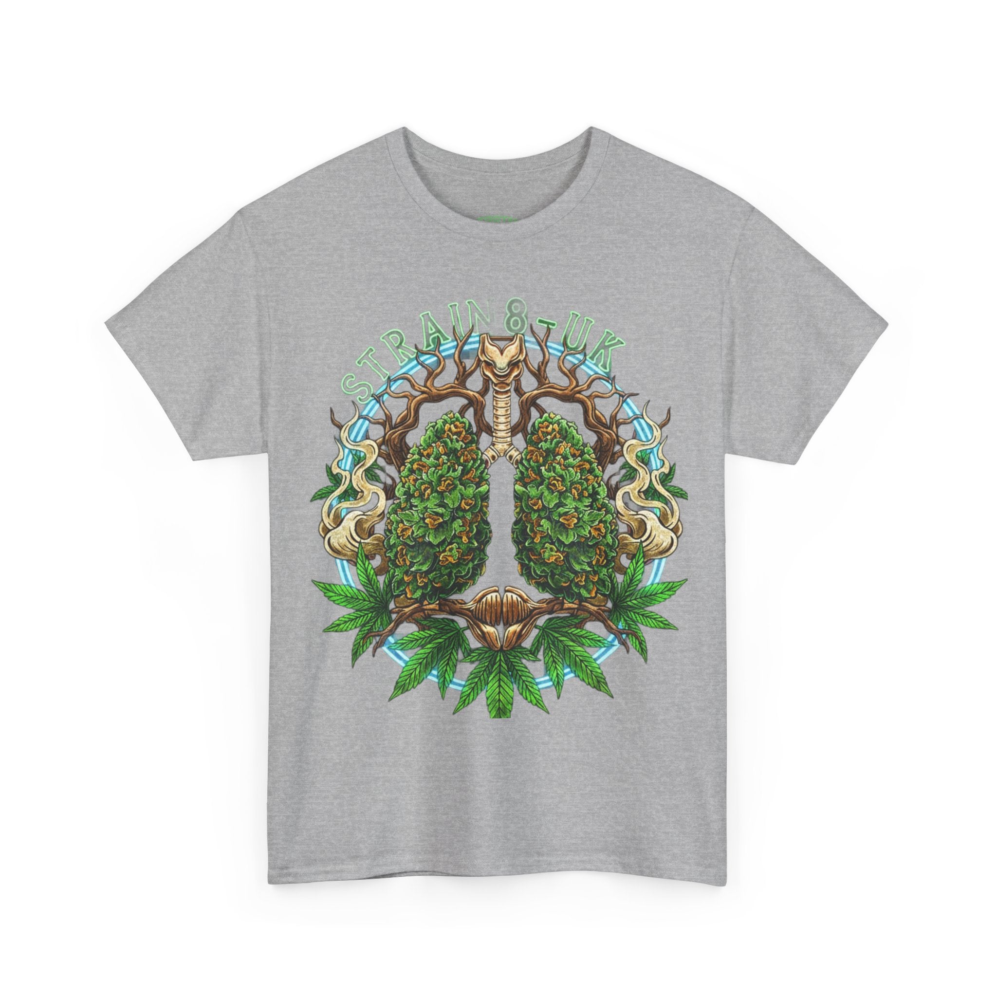 Strain8-UK Weed Lungs Cannabis Art T-Shirt
