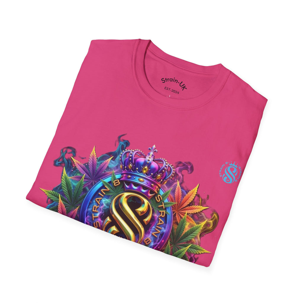 Strain8-UK T-Shirt — Vibrant Floral Design With Original Logo Graphic Tee