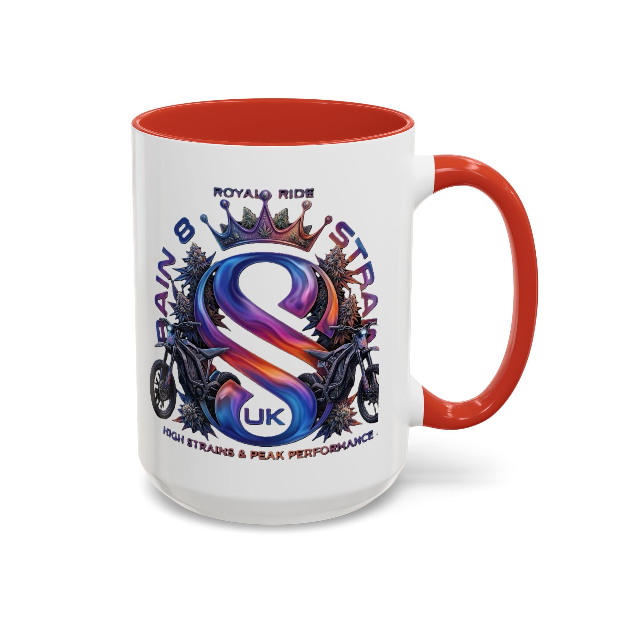 Royal Ride Strain8-UK Accent Coffee Mug – E-Bike Logo 11/15oz