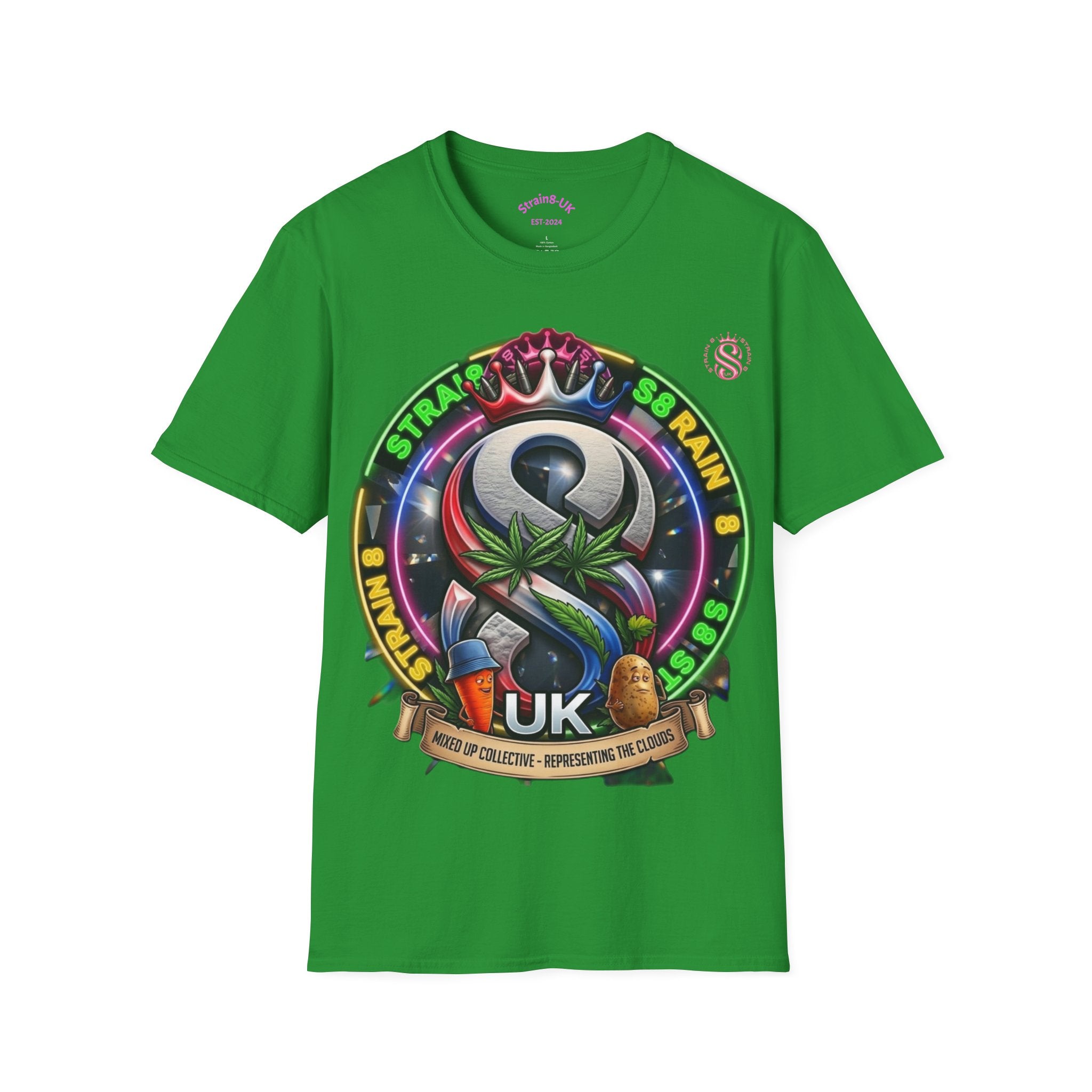 Strain8-UK Ted&Fred Special UK Logo T-Shirt — Cannabis Emblem Graphic Tee