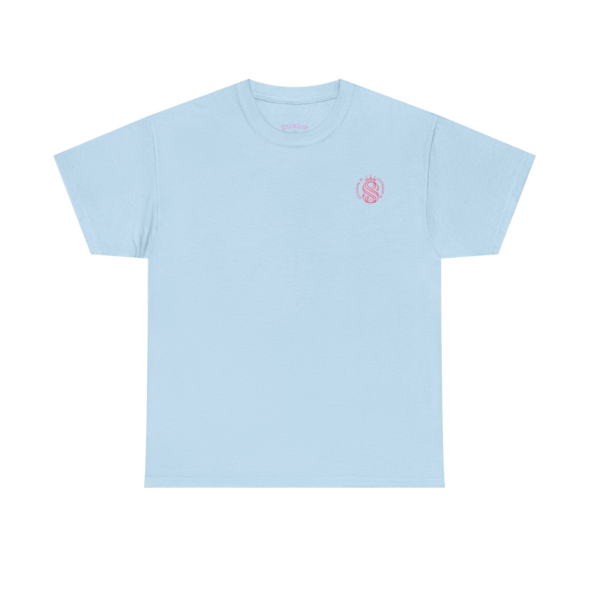 Strain8 Dreams Tee — Bold Pink Logo Graphic T-Shirt