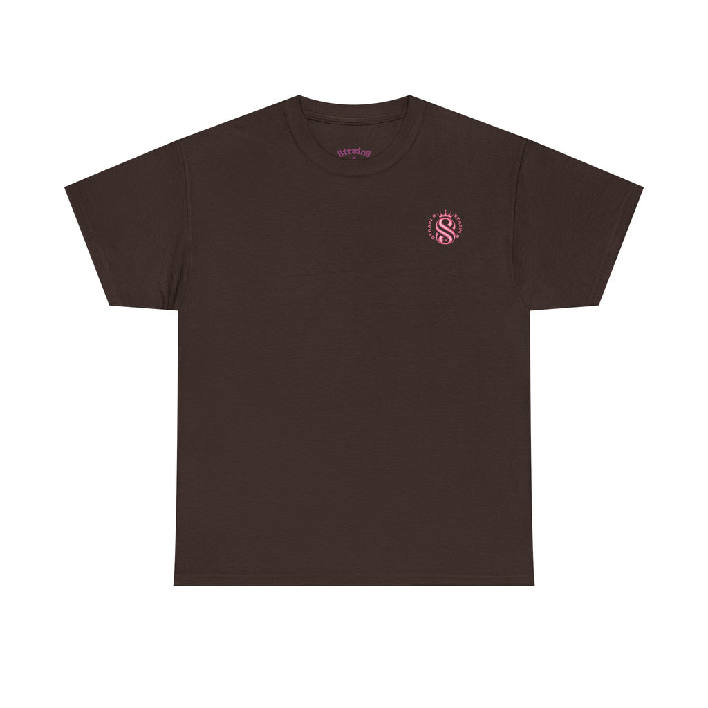 Strain8 Dreams Tee — Bold Pink Logo Graphic T-Shirt