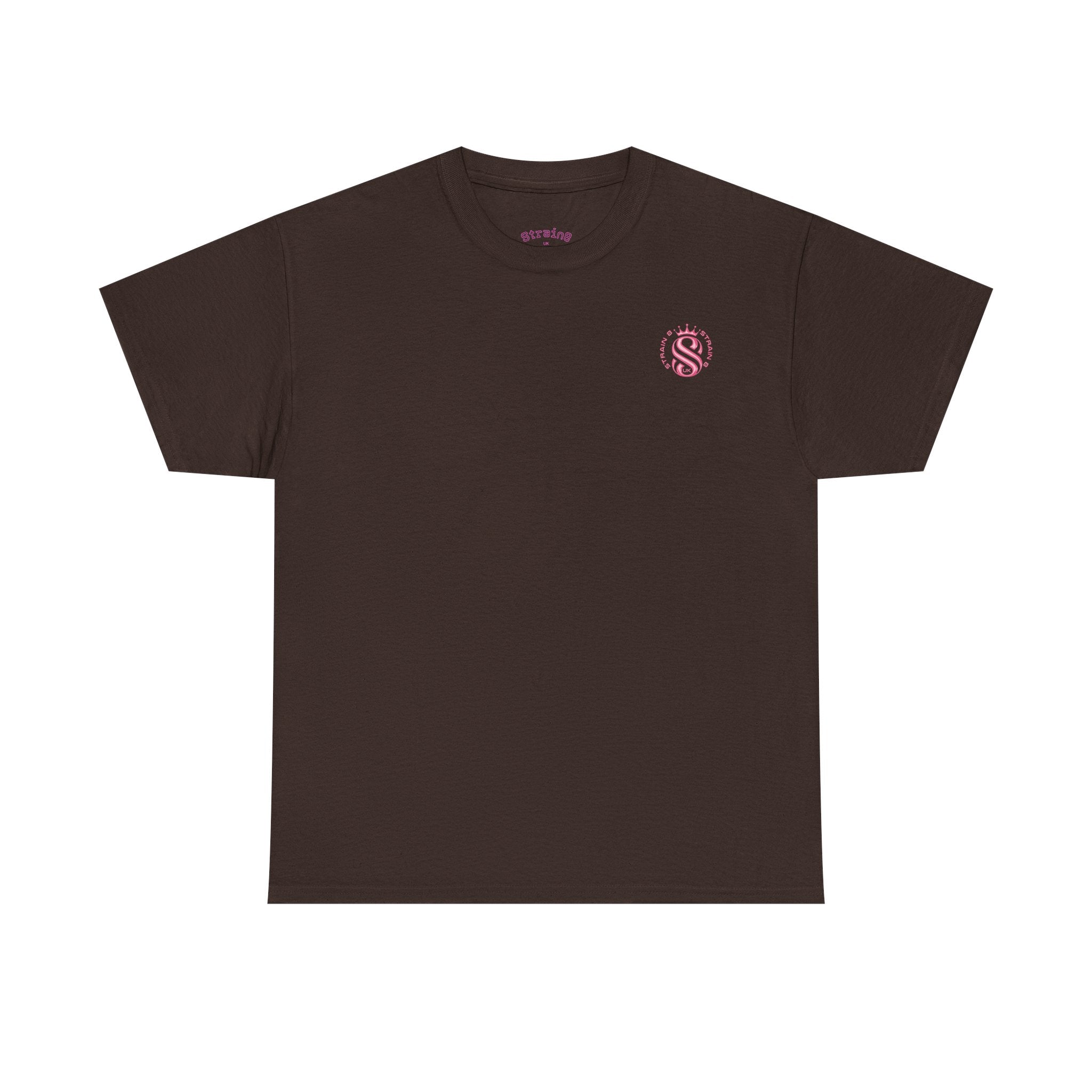 Strain8 Dreams Tee — Bold Pink Logo Graphic T-Shirt