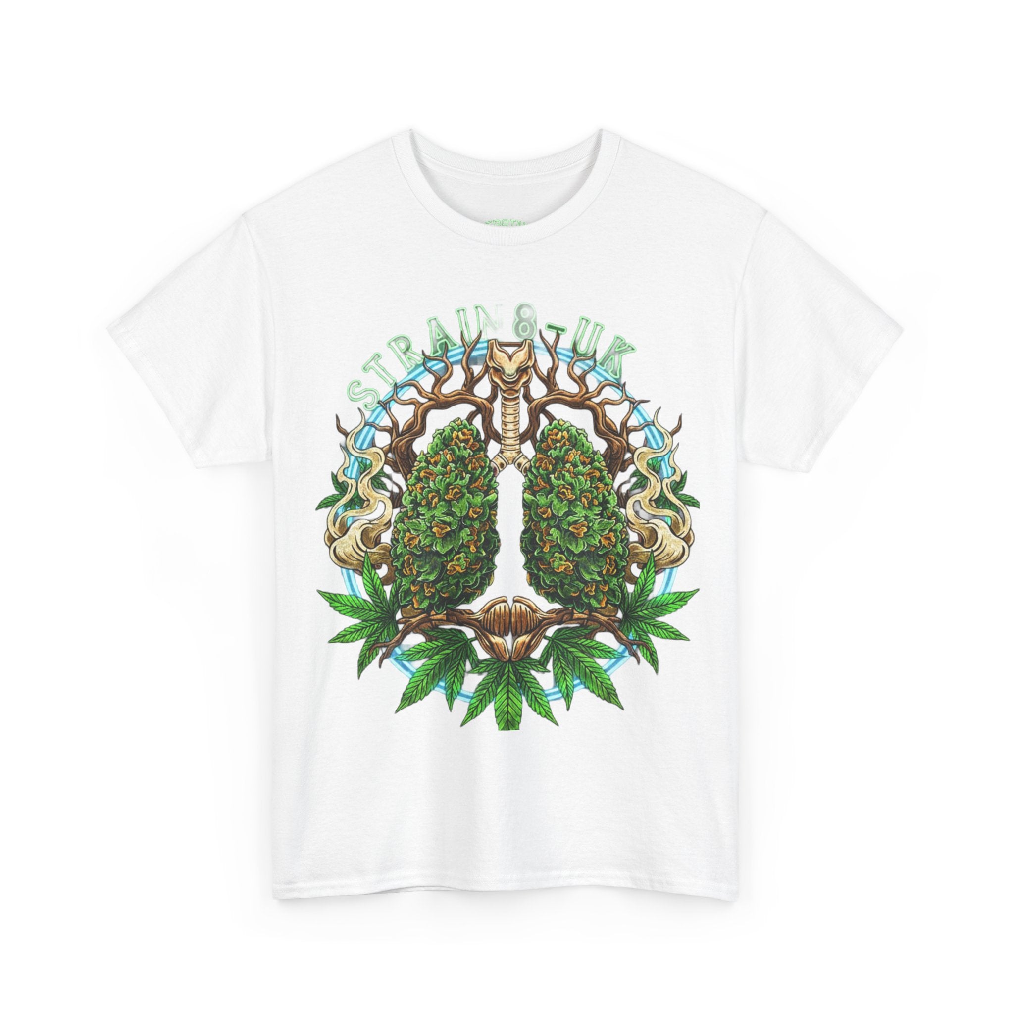 Strain8-UK Weed Lungs Cannabis Art T-Shirt