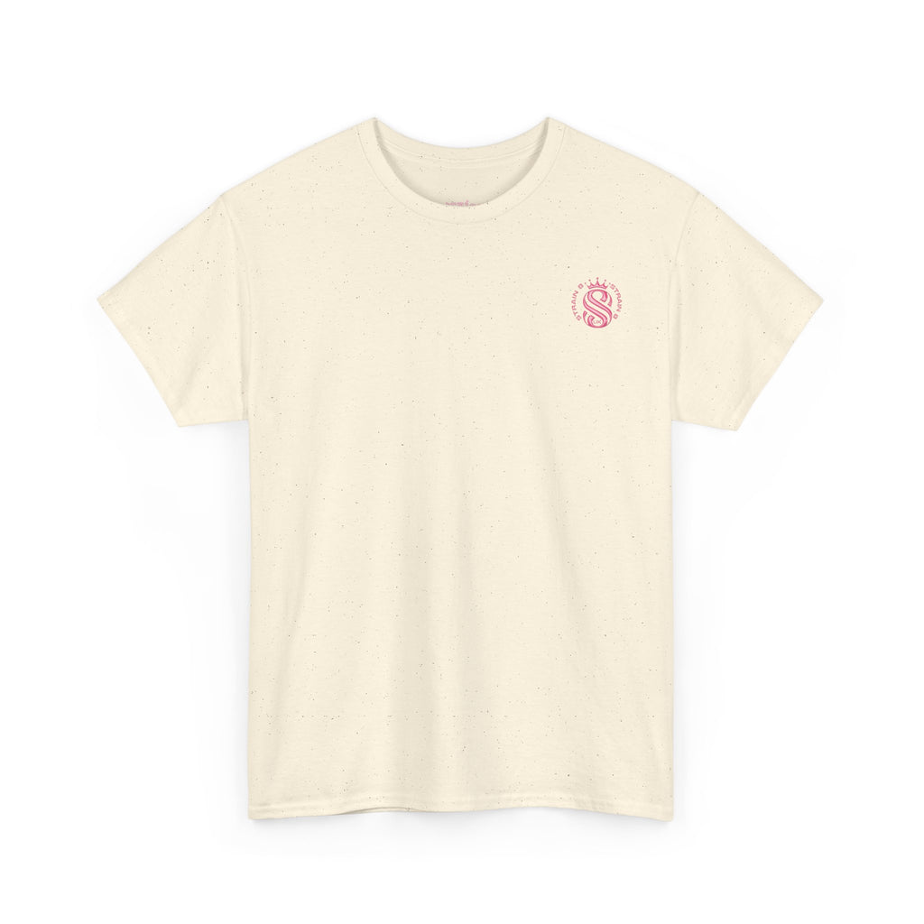 Strain8 Dreams Tee — Bold Pink Logo Graphic T-Shirt