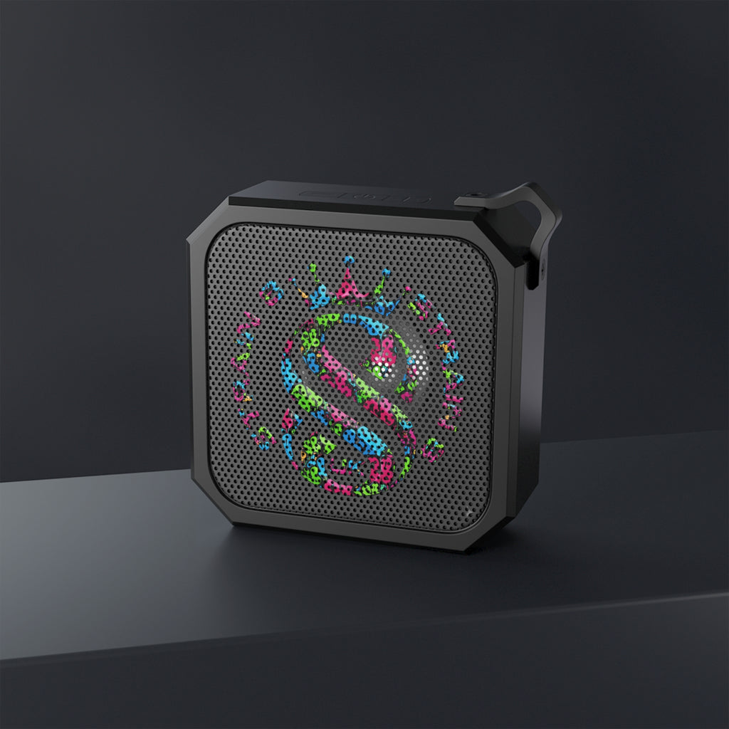 Strain8-uk Logo graffiti Outdoor Bluetooth Speaker — Rugged Portable Blackwater Speaker (Water-Resistant, Carabiner-Ready)