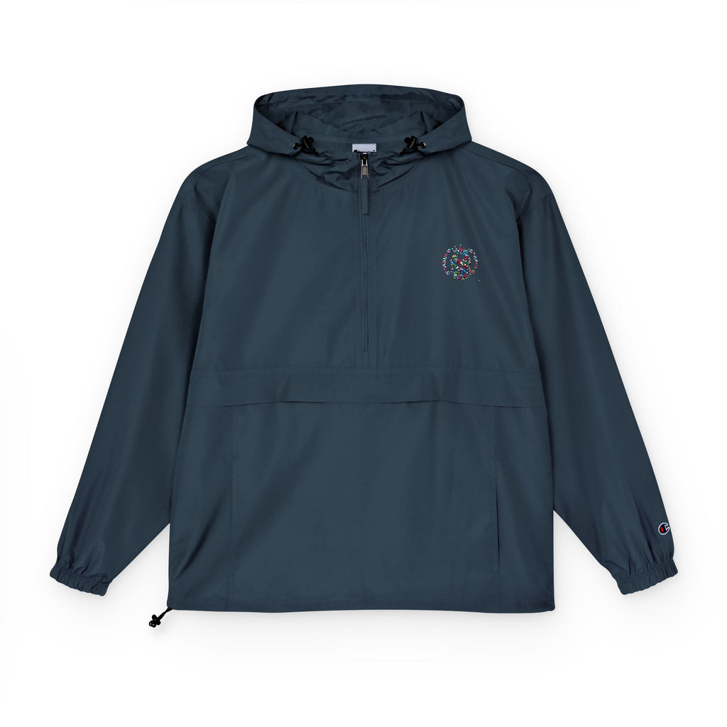 Strain8-uk Packable Orange Anorak Jacket with Script 'S8 Crest