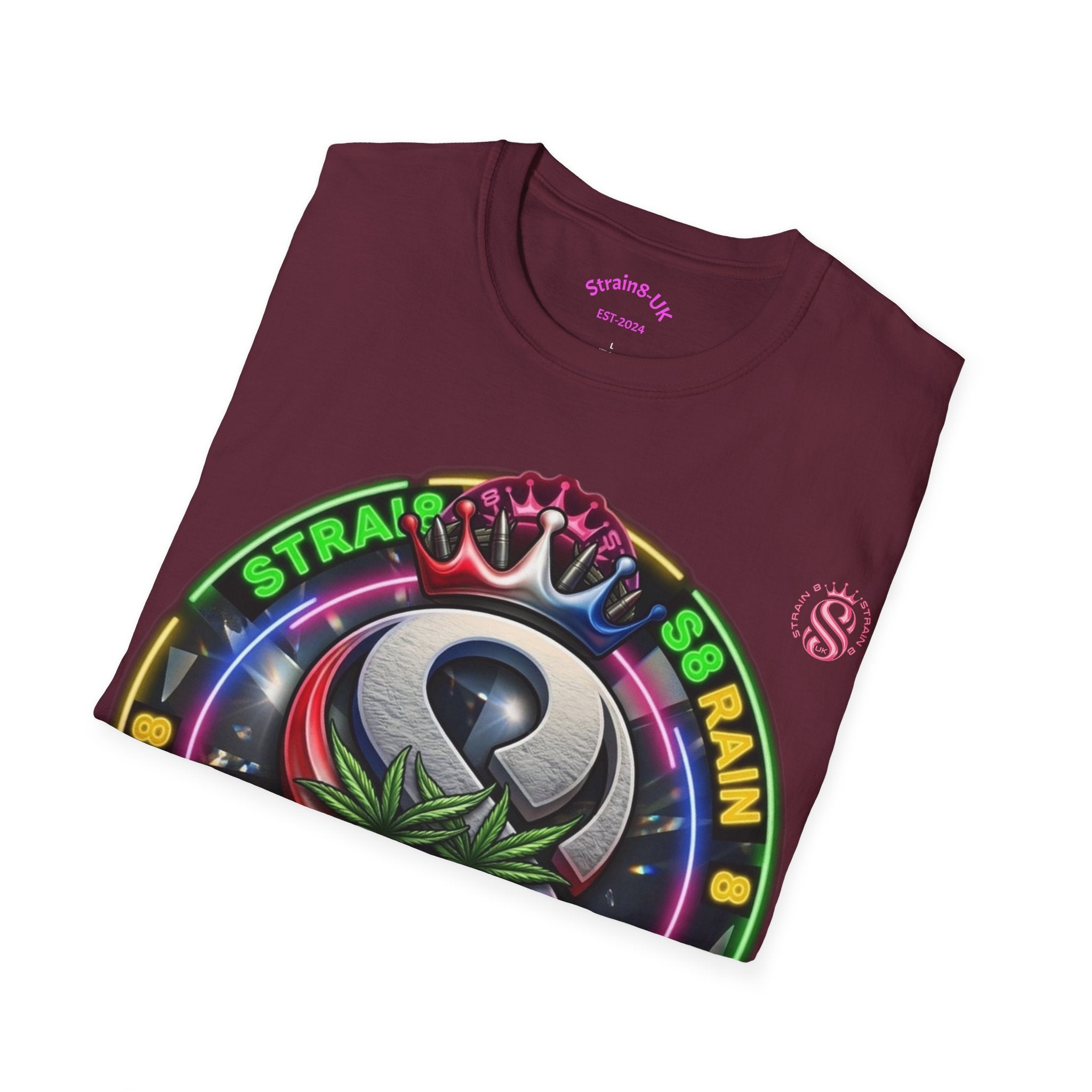 Strain8-UK Ted&Fred Special UK Logo T-Shirt — Cannabis Emblem Graphic Tee