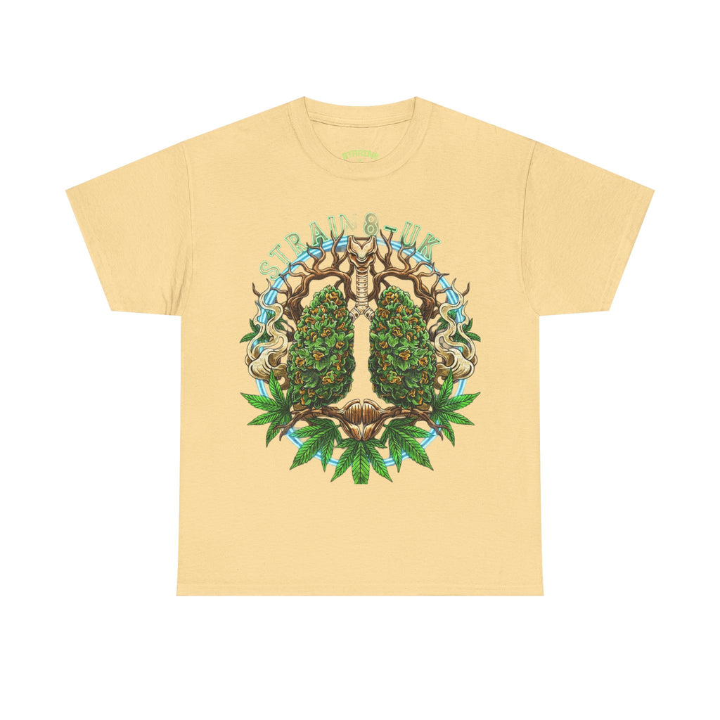 Strain8-UK Weed Lungs Cannabis Art T-Shirt
