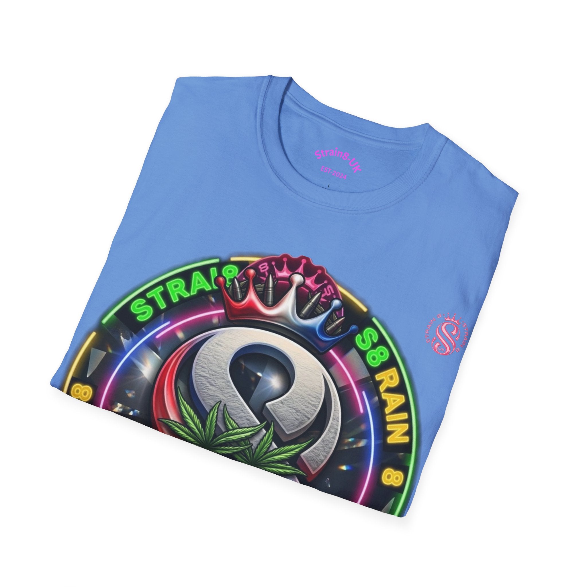 Strain8-UK Ted&Fred Special UK Logo T-Shirt — Cannabis Emblem Graphic Tee