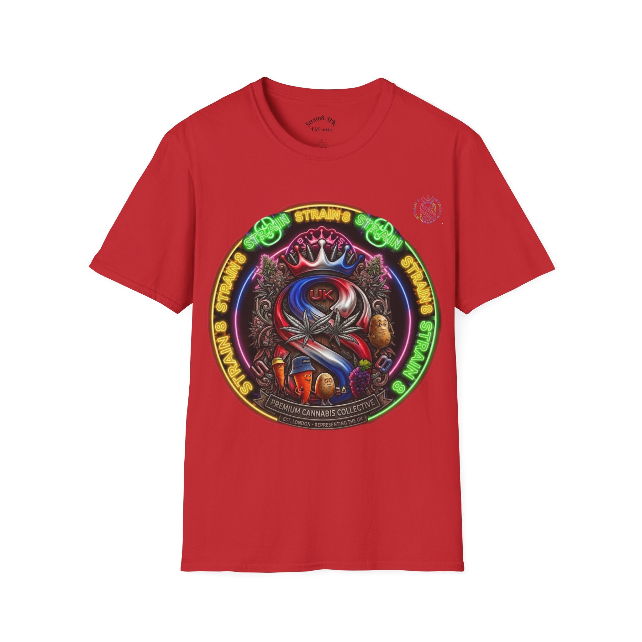 Psychedelic Dtrain8-UK Crowned Graphic T-Shirt