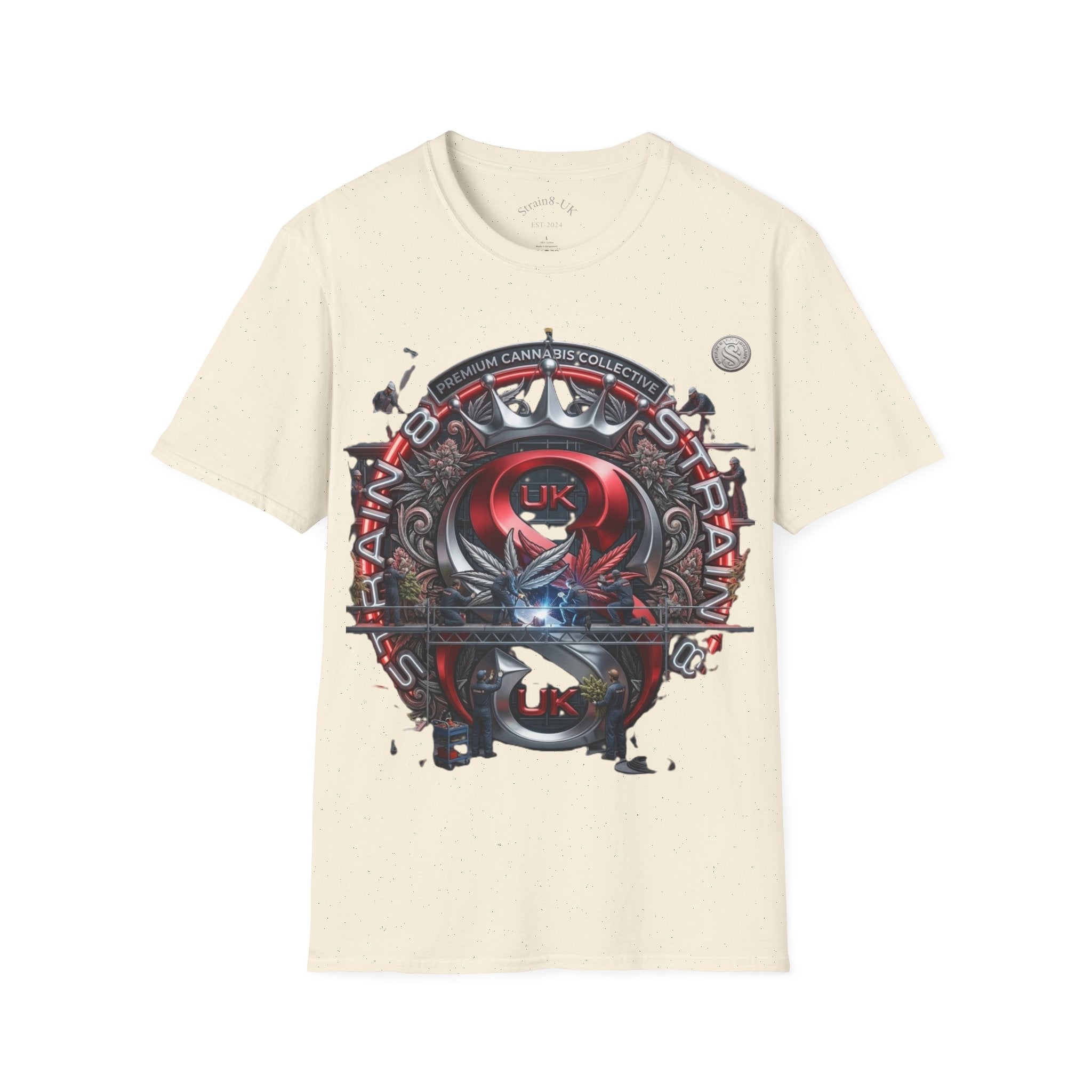 Strain8-UK Under construction T-Shirt — S8-UK in design Crest Design