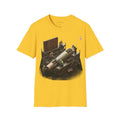 Aerospace Restoration S8-UK Crew T-Shirt — Rocket Repair Workshop Illustration