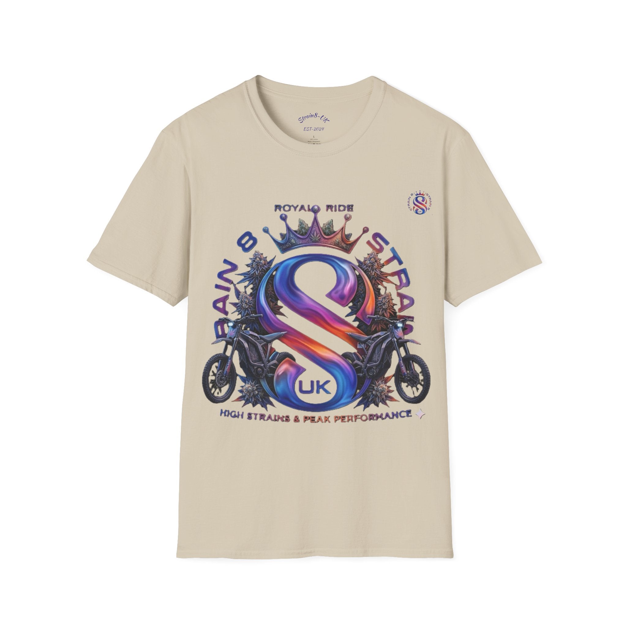 Royal Strain8-UK  Graphic T-Shirt — Bold Crowned "S8-UK" E-Bike Logo Tee